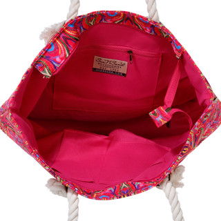 Thumbnail 5: Sun N' Sand Print Straw Tote Bag 