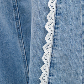 Thumbnail 3: GOGO JEANS Juniors Lace Trim Straight Leg Jeans  