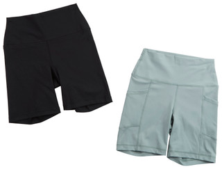 Thumbnail 1: 90 Degree Women's 2 Pk 7 in Athletic Shorts 