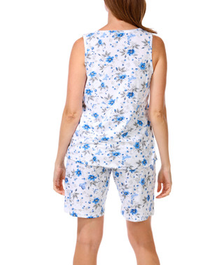 Thumbnail 3: SOPHIA Women's 2 Pc Floral Pajama Shorts Set 