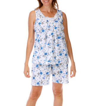 Thumbnail 1: SOPHIA Women's 2 Pc Floral Pajama Shorts Set 