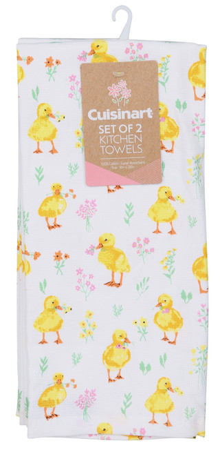 Thumbnail 1: CUISINART 2 Pk Floral Chicks Print Kitchen Towels Set 