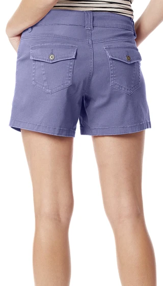 Thumbnail 4: Supplies by Union Bay Womens Alix Twill Solid Shorts 