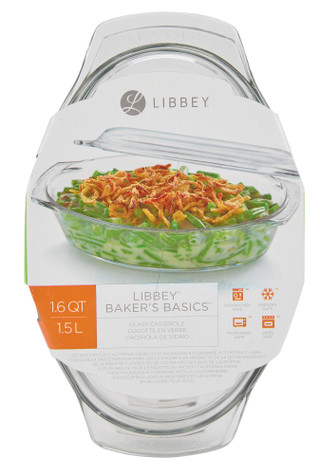 Thumbnail 1: Libbey Glass Oval Casserole Dish w/ Lid 