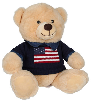 Thumbnail 1: LINZY American Flag Sweater Teddy Bear 