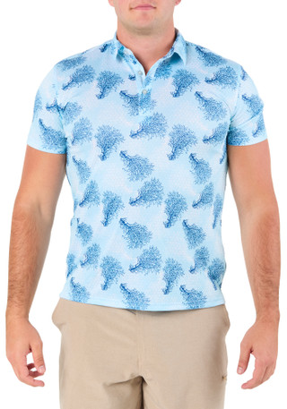 Thumbnail 1: Xcaster Men's Coral Reef Golf Polo Shirt 