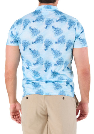 Thumbnail 2: Xcaster Men's Coral Reef Golf Polo Shirt 