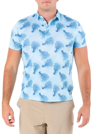 Thumbnail 1: Xcaster Men's Coral Reef Golf Polo Shirt 