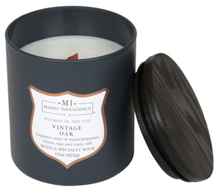 Thumbnail 1: MANLY INDULGENCE 15 oz Vintage Oak Candle 