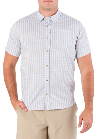 Thumbnail 1: Hawke & Co. Men's Short Sleeve Button Down Plaid Shirt 