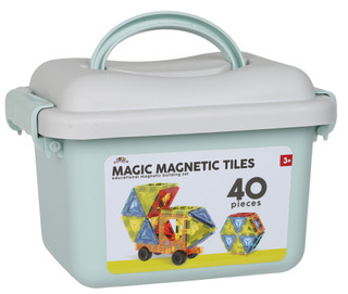 Thumbnail 1: Brooklyn Lollipop 40 Pc Magic Magnetic Tile Case Set 