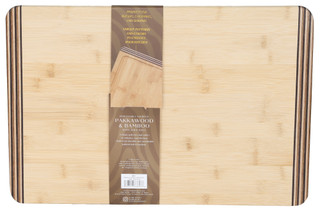 Thumbnail 2: CORE HOME Pakkawood & Bamboo Stripe Cutting Board 
