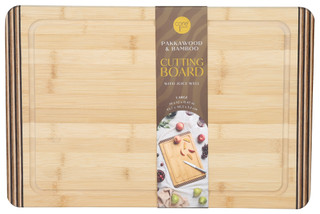 Thumbnail 1: CORE HOME Pakkawood & Bamboo Stripe Cutting Board 