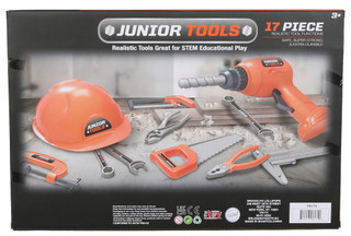 Thumbnail 2: Juniors Tools 17 Pc Realistic Tool Functions Play Set 