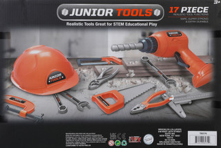 Thumbnail 2: Juniors Tools 17 Pc Realistic Tool Functions Play Set 