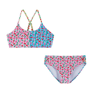 Thumbnail 1: Andy & Evan 2-Piece Big Girl Cherry Stripe Swimsuit 