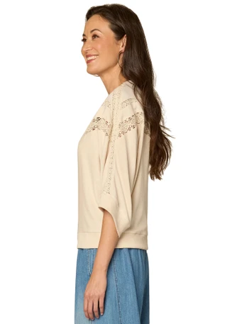 Thumbnail 4: Democracy Womens 3Q Dolan Sleeve Knit Top 