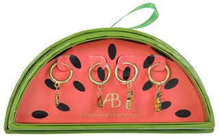 Thumbnail 1: Alexis Bendel 2 Pr Watermelon & Lemon Huggie Earrings 