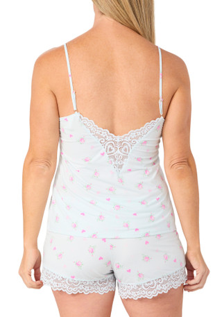 Thumbnail 2: Jessica Simpson Women's 2 Pc Lace Tank & Pajama Shorts Set 