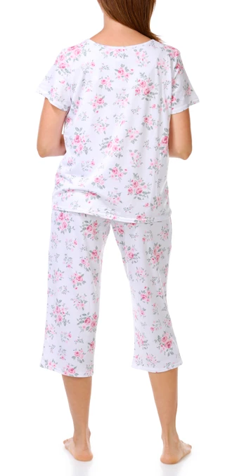 Thumbnail 3: Laura Ashley Women's 2 Pc Floral Pajama Capris Set 