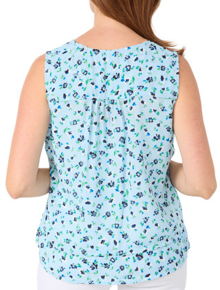Thumbnail 2: Zac & Rachel Women's Sleeveless Floral Button Front Top 