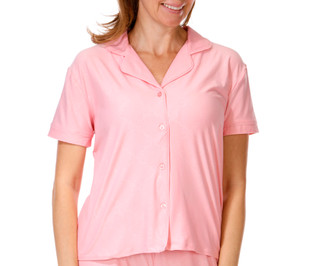 Thumbnail 2: JACLYN Women's 2 Pc Button Down Pajama Pants Set 