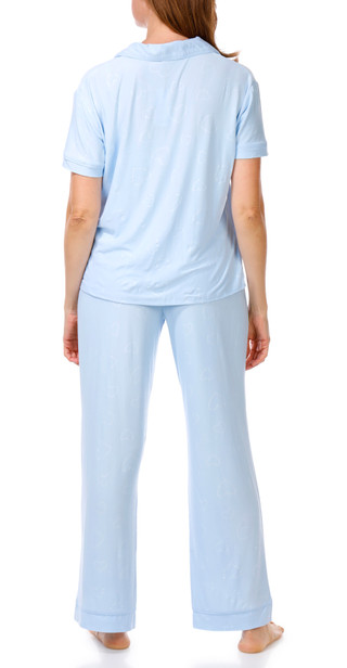 Thumbnail 3: JACLYN Women's 2 Pc Button Down Pajama Pants Set 