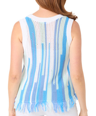 Thumbnail 2: Tribal Jeans Women's Sleeveless Fringe Hem Sweater Tank Top 
