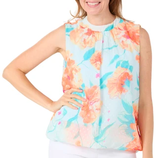 Thumbnail 1: Cocomo Women's Sleeveless Clip Dot Bubble Hem Top 