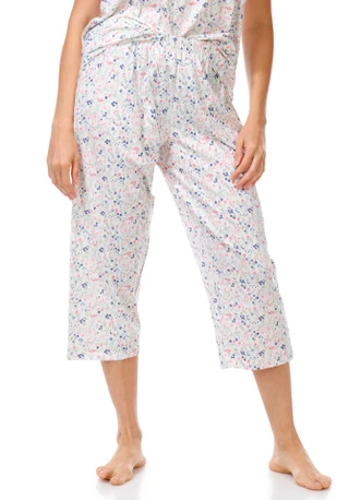 Thumbnail 4: POPPY & CLAY Women's 2 Pc Floral Pajama Capris Set 