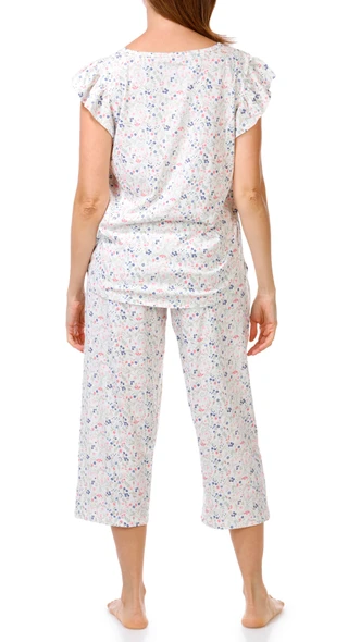 Thumbnail 2: POPPY & CLAY Women's 2 Pc Floral Pajama Capris Set 