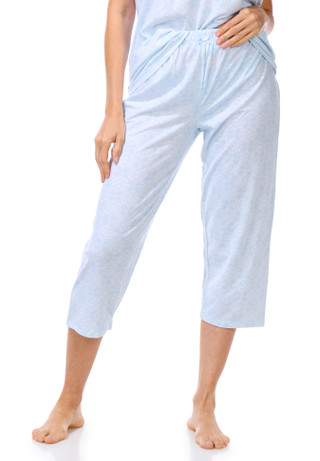 Thumbnail 3: SOPHIA Women's 2 Pc Dreamy Lace Pajama Capris Set 