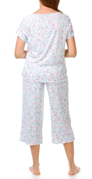 Thumbnail 2: Jessica Simpson Women's 2 Pc Floral Pajama Capris Set 