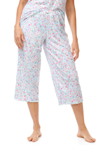 Thumbnail 3: Jessica Simpson Women's 2 Pc Floral Pajama Capris Set 