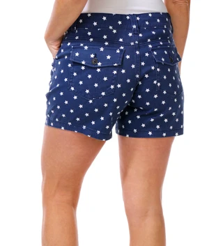 Thumbnail 2: SUPPLIES BY UNIONBAY Womens Alix Twill Star Print Shorts 