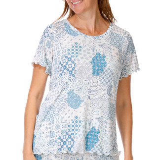 Thumbnail 3: IZOD Women's 2 Pc Ribbed Print Pajama Capris Set 