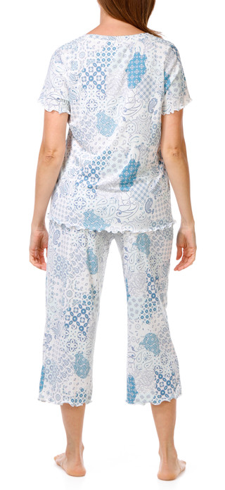 Thumbnail 4: IZOD Women's 2 Pc Ribbed Print Pajama Capris Set 