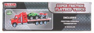 Thumbnail 2: Brooklyn Lollipop Super Friction Flatbed Truck with Vehicles 