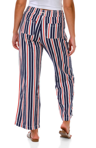 Thumbnail 4: April Kiss Juniors Americana Drawstring Striped Beach Pants 