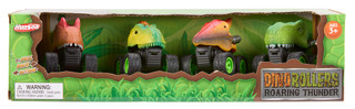 Thumbnail 1: Hunson 4 Pc Dino Rollers Pull Back Vehicles 