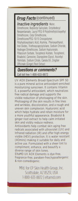 Thumbnail 5: ELTA MD 1.7 oz UV AOX SPF 50 Tinted Facial Sunscreen 