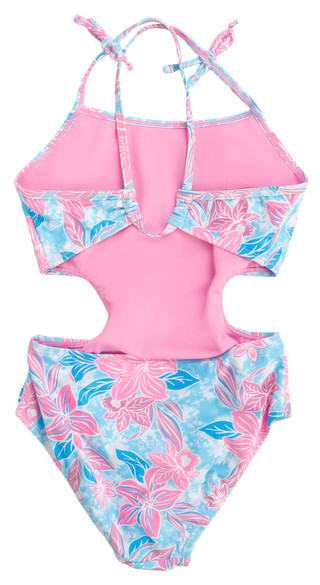 Thumbnail 2: Breaking Waves 2-Piece Big Girls Check Pink Swimsuit  