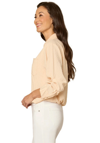 Thumbnail 6: Democracy Petite Tucked Sleeve Woven Top 