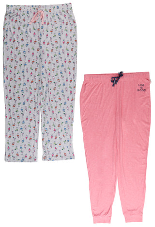 Thumbnail 1: Life is Good Women's 2 Pk Pajama Lounge Pants 
