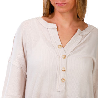 Thumbnail 2: Blu Pepper Junior's Long Sleeve Button V Neck Top 