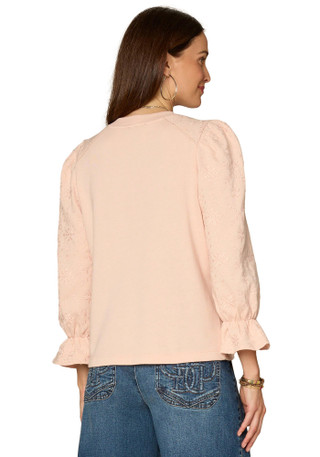 Thumbnail 3: Democracy Petite 3Q Sleeve Embroidered Knit Sweatshirt 