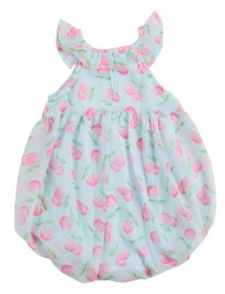 Thumbnail 2: Nannette Baby Girls Chiffon Bubble Romper 