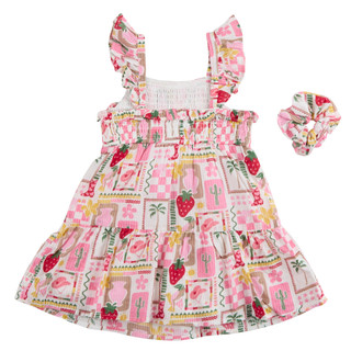 Thumbnail 2: KIWI Toddler Girls 2 Pc Smocked Tiered Dress 
