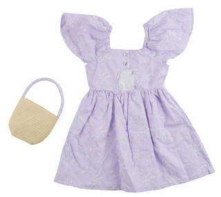 Thumbnail 2: B TWEEN Little Girls 2 Pc Puff Sleeve Dress and Purse Set 