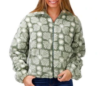 Thumbnail 1: O'Neill Juniors Long Sleeve Sherpa Print Jacket 